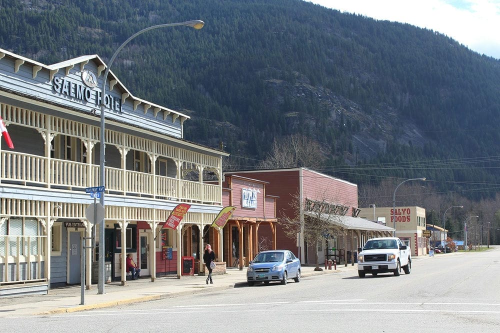 A picture of the Village of Salmo.