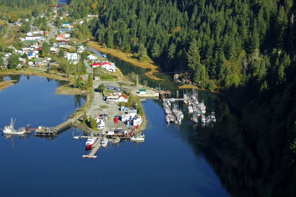 A picture of the Village of Zeballos.